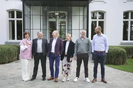 Groepsfoto van managers